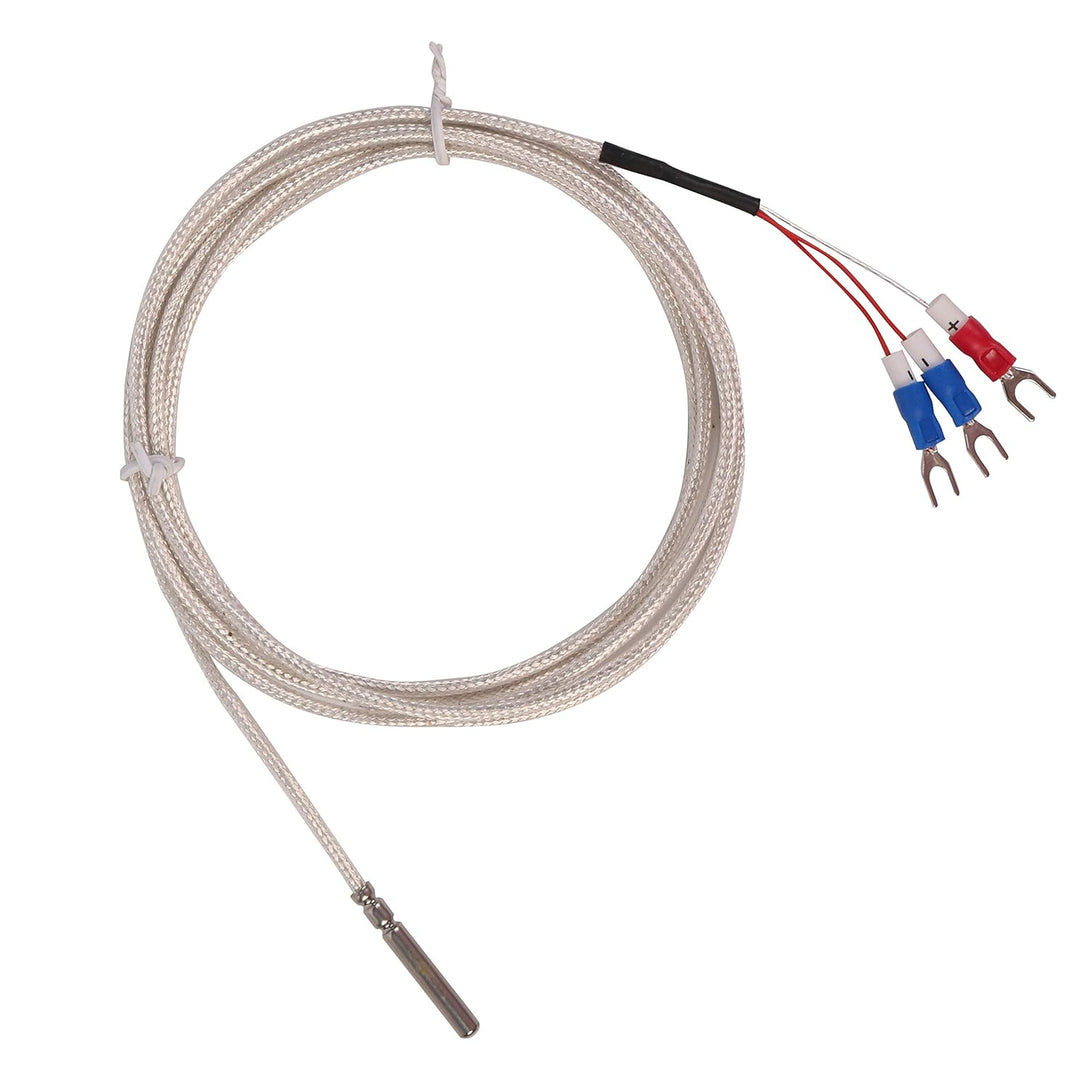 RTD Pt100 Temperature Sensor Probe, Jaybva Waterproof Stainless Steel Thermistor Three Wire High Precise Accuracy Range:-50℃ to 200℃ 6.6 Feet Wire