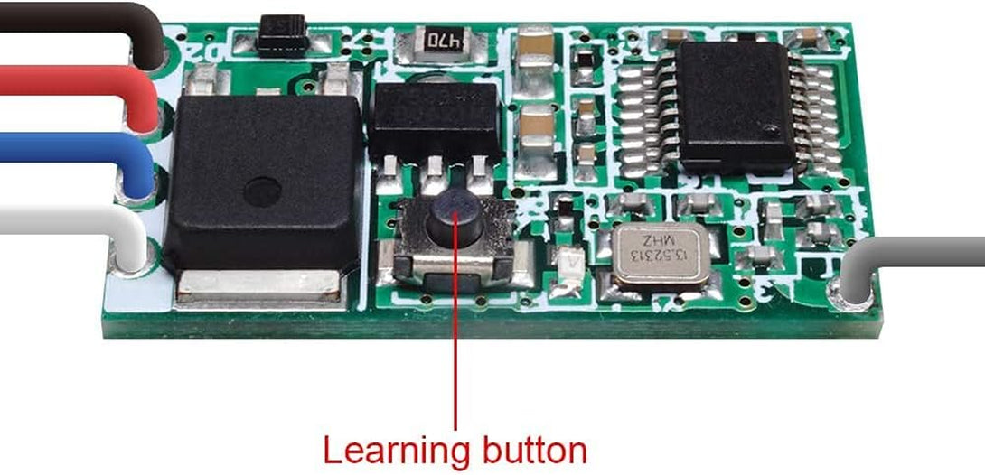 Mini Relay Wireless Switch, 433Mhz Remote Control Relay Switch, DC 6V 12V 24V 1CH Channel Relay Wireless Secure RF Transmitter and Receiver Kit, Momentary Toggle Latched Mode