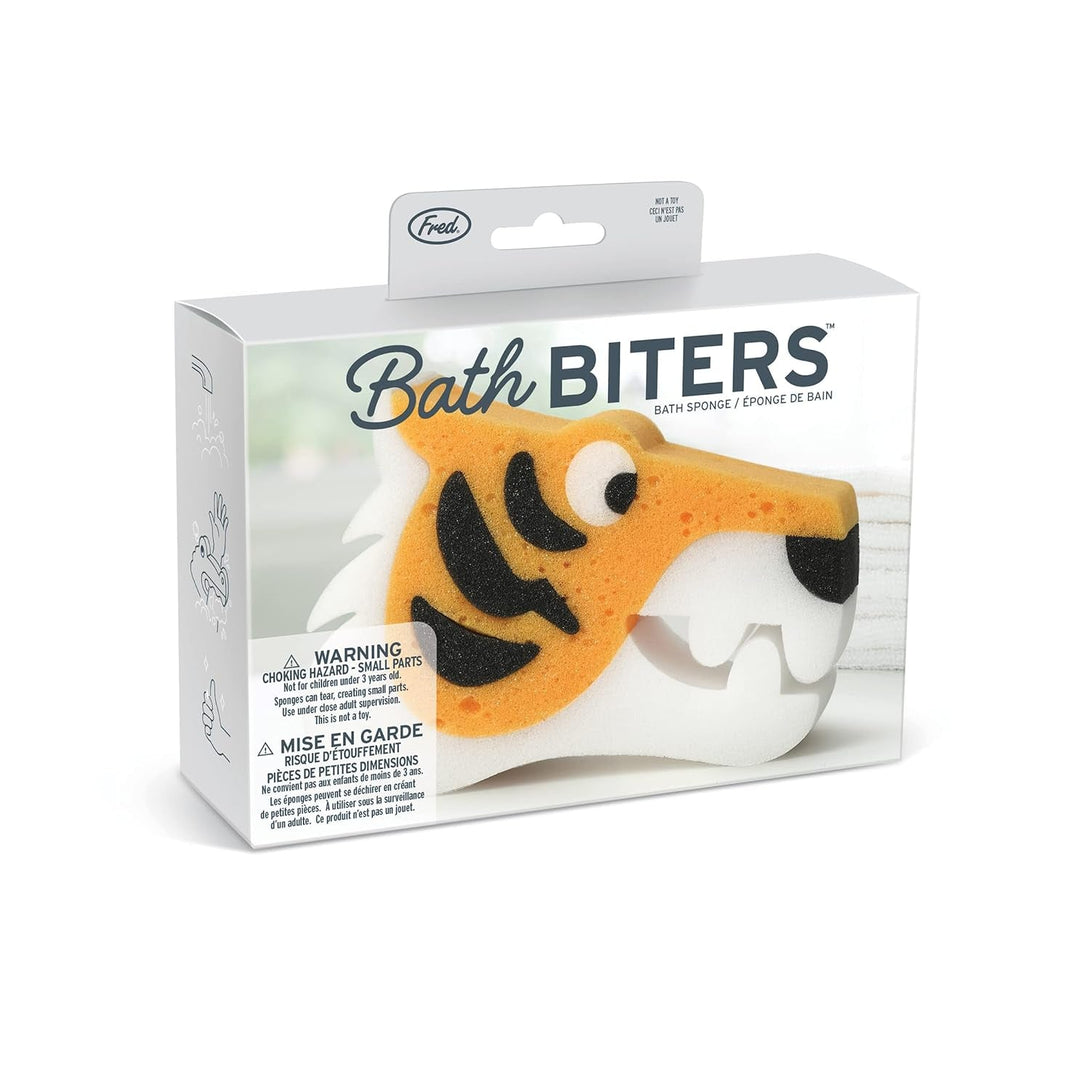 Genuine Fred Bath Biters, Children'S Bath Sponge, Tiger