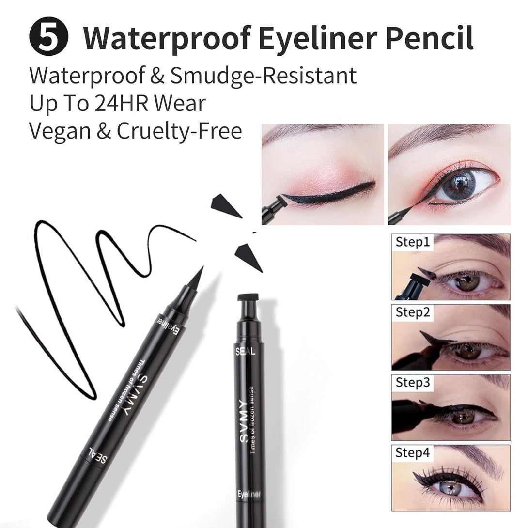 All in One Makeup Kit for Girls - 16 Colors Naked Eyeshadow Palette, 3Pcs Makeup Brushes, Waterproof Eyeliner Pencil, Eyebrow Powder,Eyebrow Pencil,Mascara, Women and Beginners Teens Makeup Gift Set