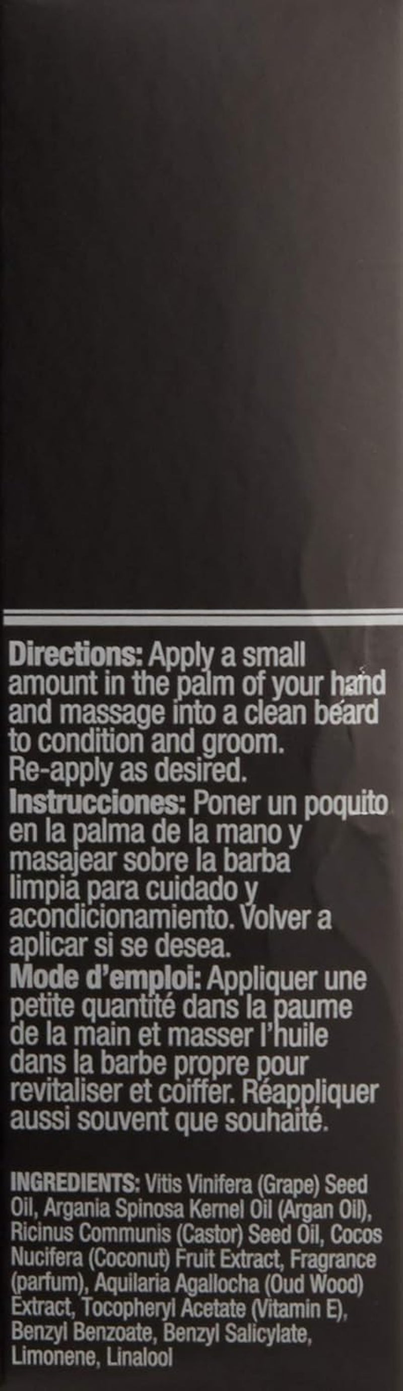 AGADIR Oud Wood Beard Oil, 1.5 Fl Oz