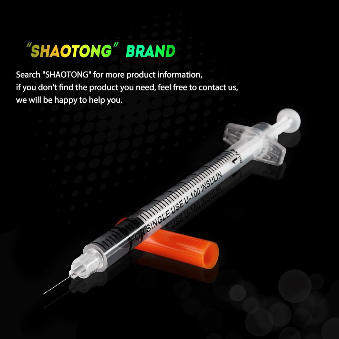 SHAOTONG 1Ml 30 Gauge 1Cc 1/2 Inch 13 Mm for Labs Industrial Disposable Dispensing Supplies, 100 Pack