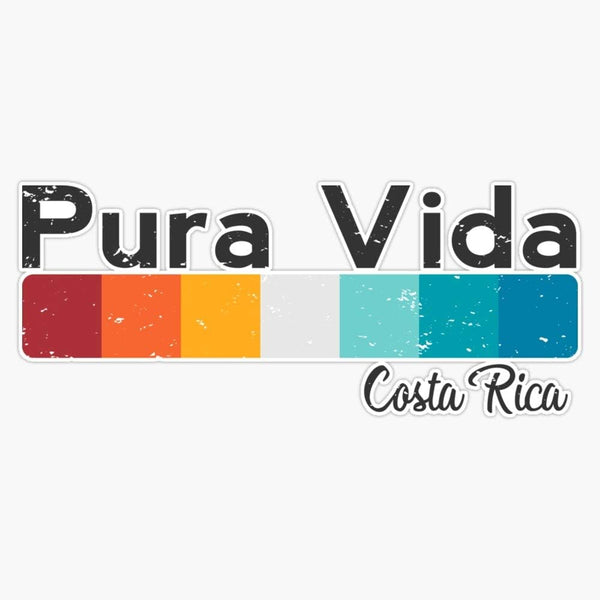 Generic Pura Vida Costa Rica - Vacation Summer Funny Designvinyl Sticker Waterproof Bumper Sticker Laptop Window Decal 5 Inch