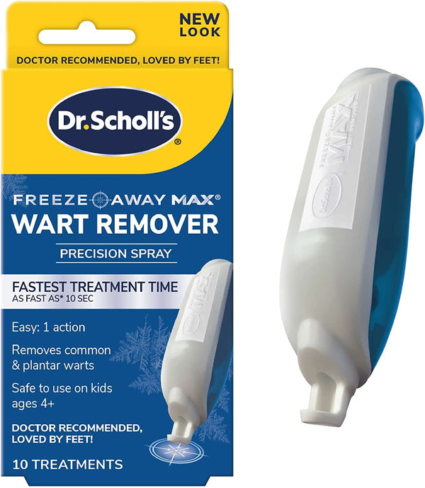 Dr. Scholl'S Freeze Away MAX WART Remover, 10 Applications // Our Fastest Treatment Time, Removes Common & Plantar Warts, Precision Spray, Safe for Children 4+, 10 Treatments