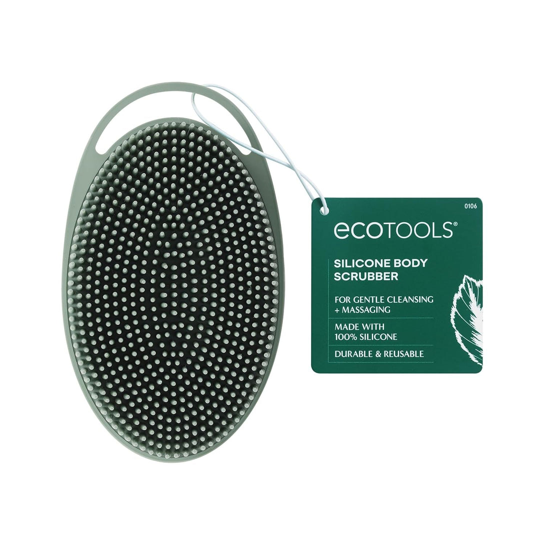 Ecotools Silicone Body Scrubber, for Gentle Cleansing & Exfoliating, 2-In-1 Silicone Scrubber & Body Massager, Hygienic & Durable Bath Accessory, Eco Friendly, Vegan, & Cruelty Free, 1 Count