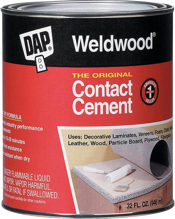 DAP 00272 Original Contact Cement Qt Raw Building Material, 1, Tan, 32 Fl Oz