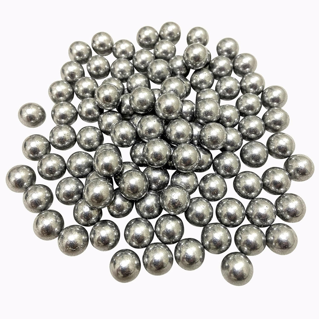 100 X 43 Cal Aluminum Balls for Self Defense and Target Practice, Solid Hard .43 Caliber Ammo Projectiles Paintball Fit for T4E Walther PPQ/ TPM1 and Glock17/G17 (Silver)