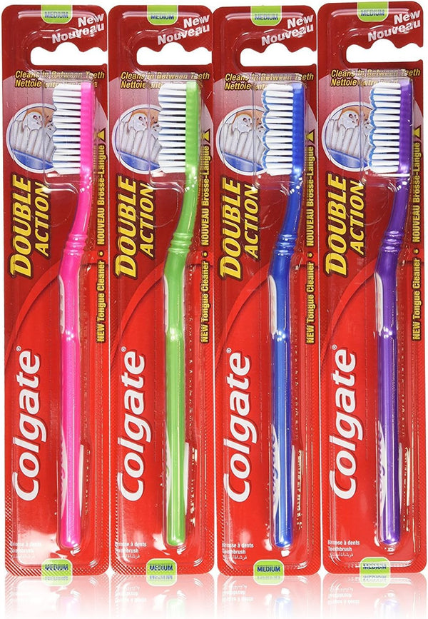 COLGATE 1 X Double Action Toothbrush Medium Multi-Coloured