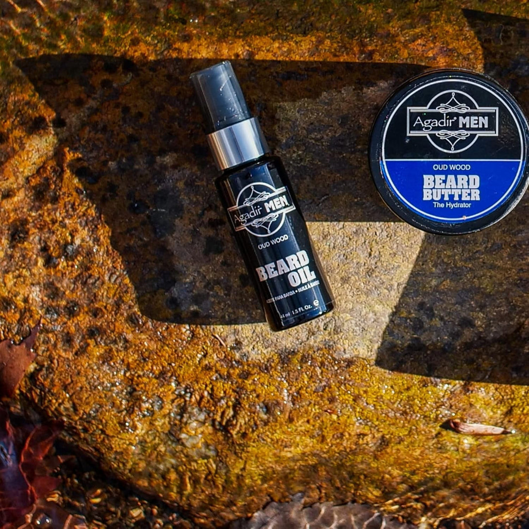 AGADIR Oud Wood Beard Oil, 1.5 Fl Oz