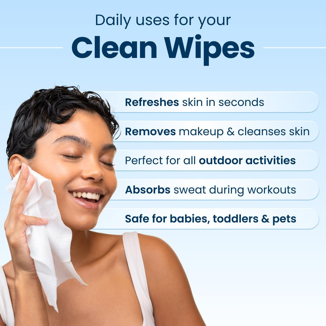 Clean Skin Club XL Premium Face Wipes, 40% Larger than Normal Wipes, Extra Moist Makeup Removing Towelettes, 30 Count, Facial Cleansing Cloth, Fragrance Free, No Alcohol or Chemicals