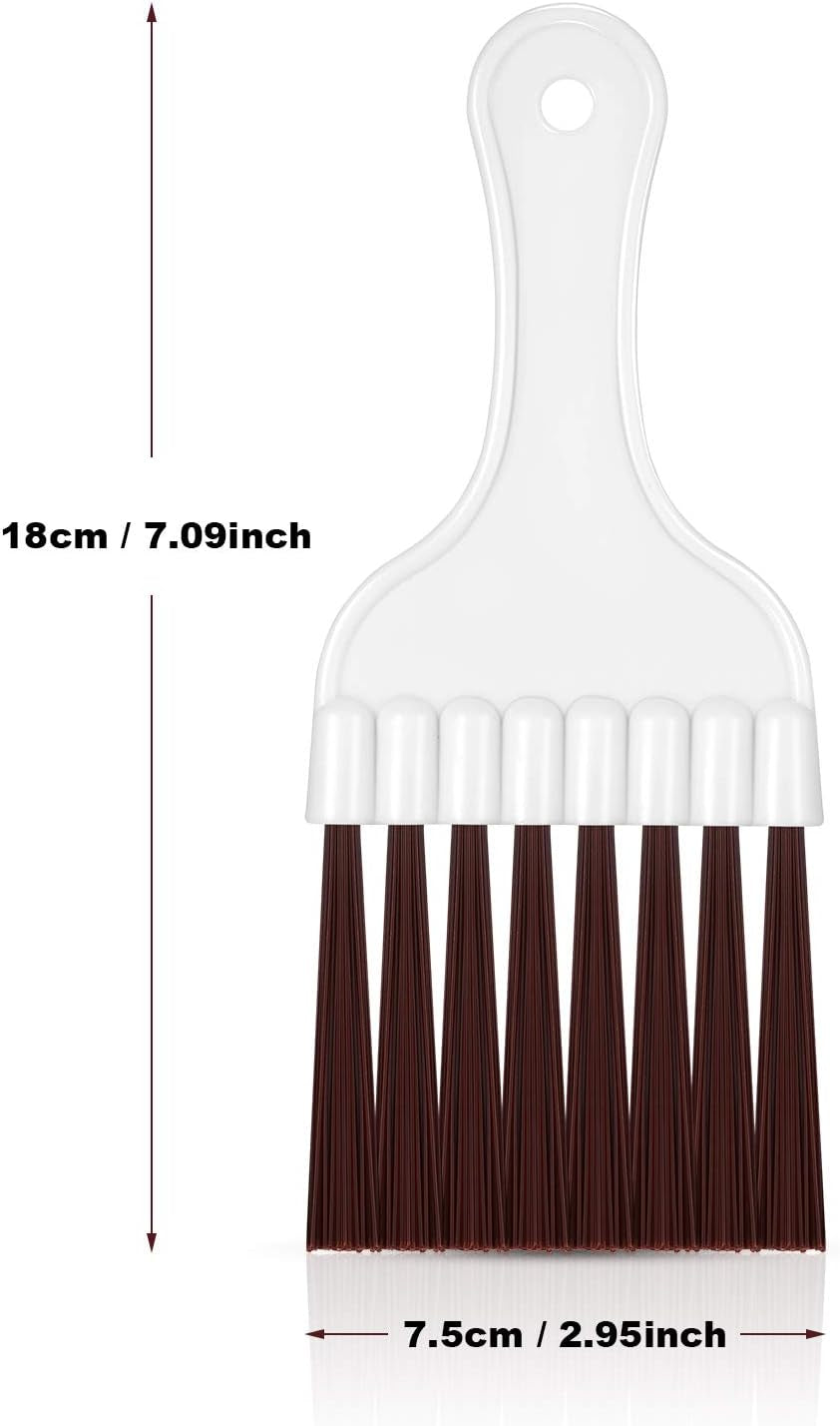 4 Packs Air Conditioner Condenser Cleaning Brush Refrigerator Coil Brush HVAC Coil Cleaner Brush Small Plastic Whisk Brush (Brown)