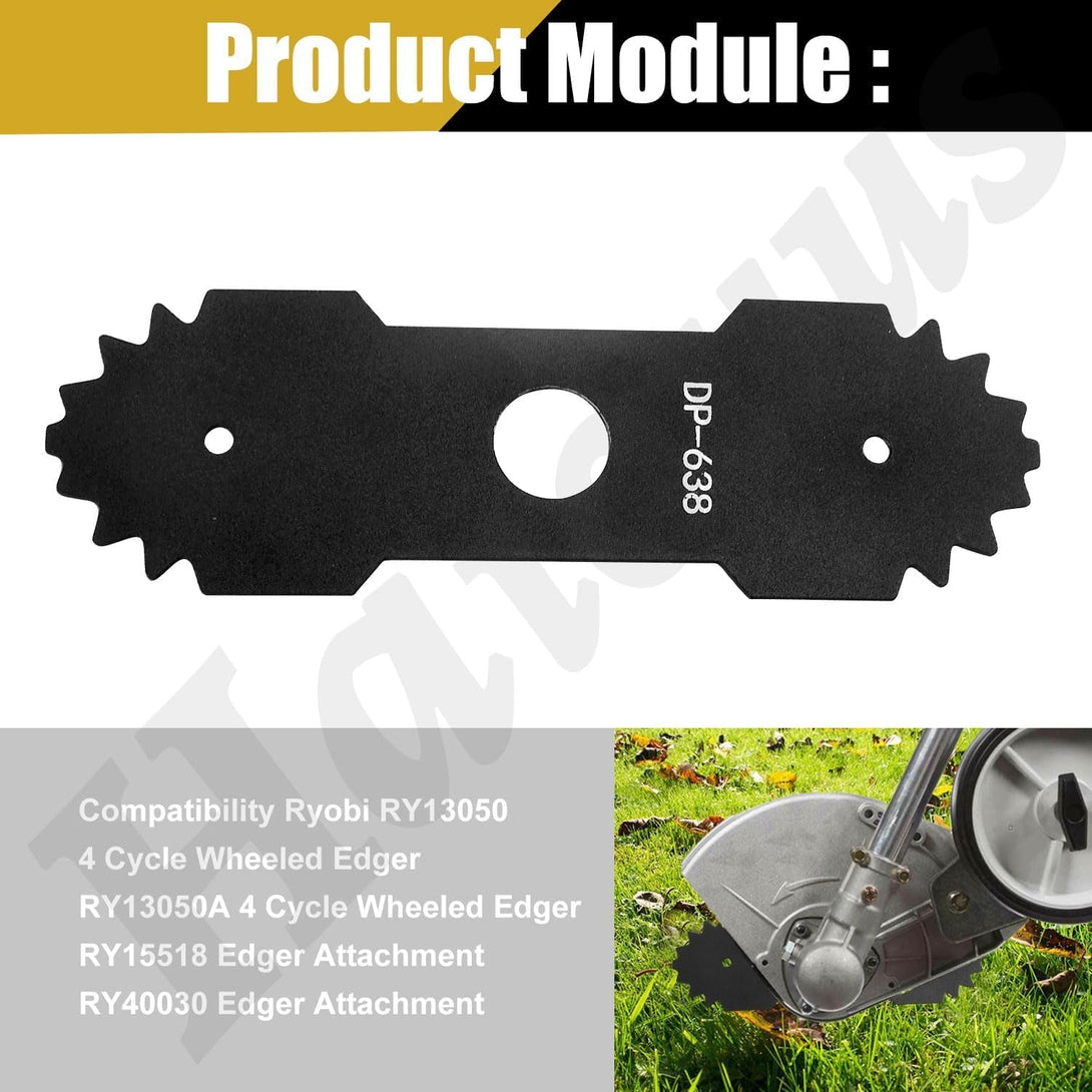 9 Inch 638006008 Edger Blade Compatible with Ho-Melite Ry-Obi Edger, Edger Blade Replacement 638006008 638006007 RY13050 RY13050A RY15518 RY40030 P2300 RY40706VNM S20300 Edger Center Hole 1" (3)