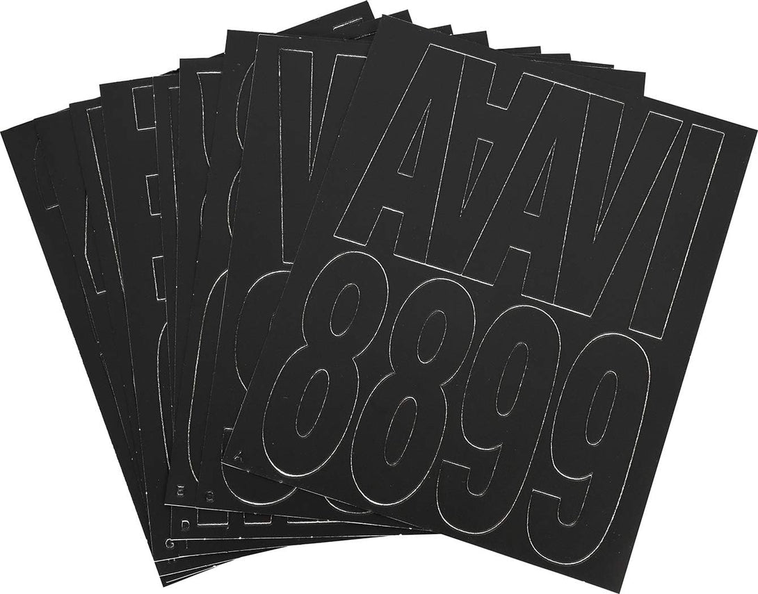 Hillman 847015 Black Die-Cut Letters/Numbers Kit, 3-Inch