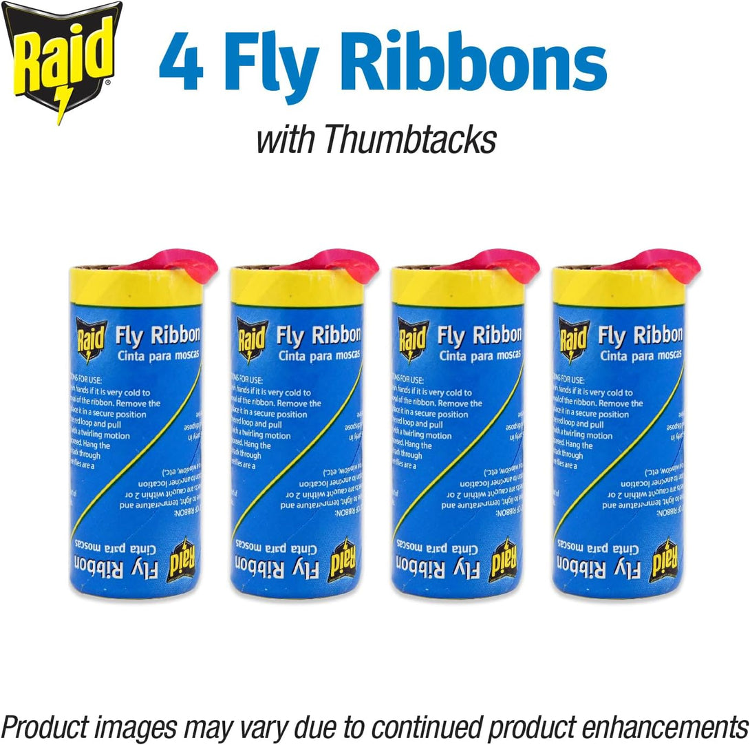 Raid Fly Ribbon Bug & Insect Catcher (4 Pack)