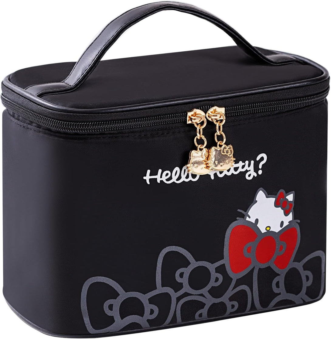 Ambealla Makeup Bag Large Waterproof Cosmetic Bags with Makeup Brush Holder, Cute Printed Makeup Organizer for Women Traveling,Portable Toiletry Bag for Girls