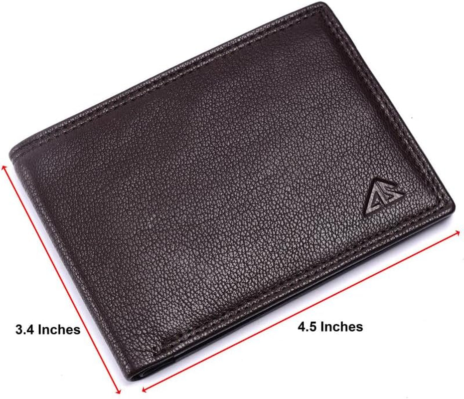 ASAD Genuine Leather Wallet for Men | Slim, Stylish, Genuine Leather Double Stitched RFID Blocking Bifold Stylish | Bifold Wallet with 8 Card Slot | Gift for Him | Brown