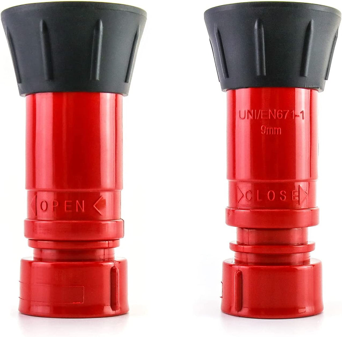 QWORK Fire Hose Nozzle, 1" Heavy Duty NPSH/NPT Thermoplastic Constant Flow Fog Nozzle, Fire Equipment