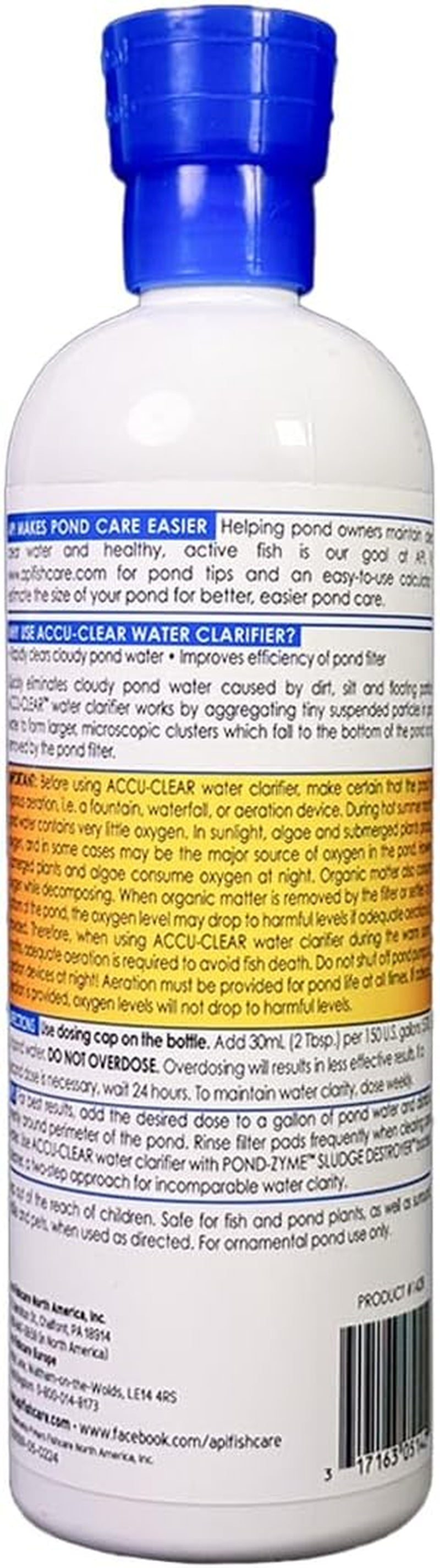 API POND ACCU-CLEAR Pond Water Clarifier 16-Ounce Bottle