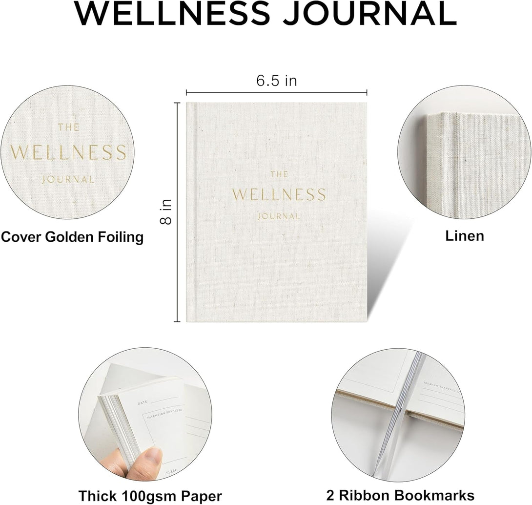 And per Se Wellness Journal, 91 Days Self-Care Journal to Practice Positive Thinking, Mindfulness & Reflection, Undated Daily Wellness Planner for Women & Men(Beige)