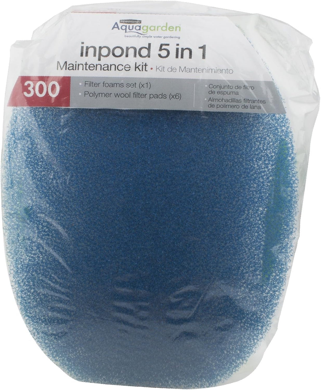 Aquagarden Pennington Aquagarden , Pond Filter for Ponds , Foam Filter Set , Polymer Wool Filter Pads , Pond Maintenance Kit , Suitable for Inpond 5 in 1 300 Gallon Model, White, Large (Fit 300)