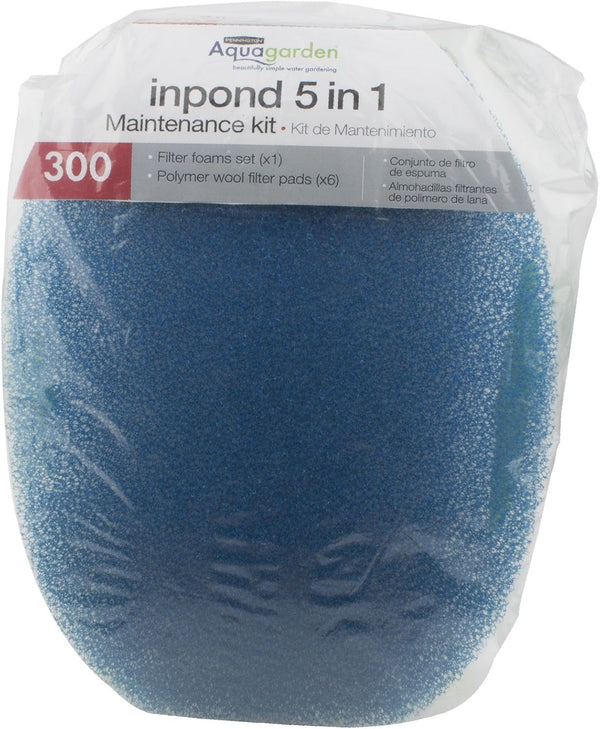 Aquagarden Pennington Aquagarden , Pond Filter for Ponds , Foam Filter Set , Polymer Wool Filter Pads , Pond Maintenance Kit , Suitable for Inpond 5 in 1 300 Gallon Model, White, Large (Fit 300)
