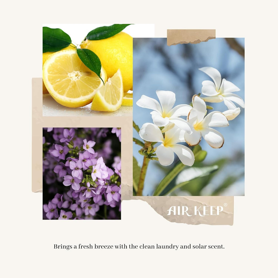 Airkeep Reed Diffuser Set,3.38 Fl Oz (100 Ml) - Clean Linen Oil Diffusers with 8 Reed Sticks,Home Fragrance Reed Diffuser for Bathroom Shelf Decor