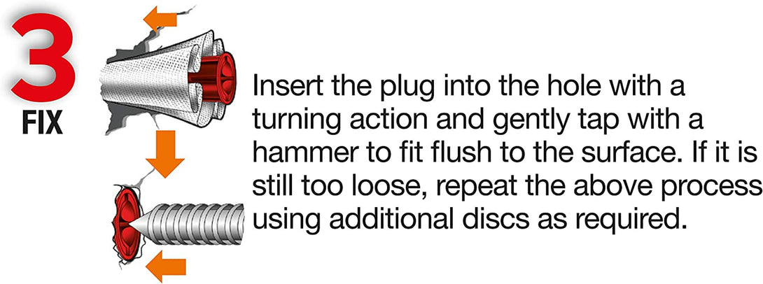 (20 Discs) - Fixing Wall Plugs Fast! No Need to Fill or Redrill.