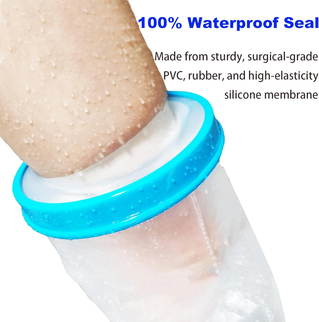 100% Waterproof Leg Cast Cover for Showering, Reusable Adult Short Leg Cast Protector, Cast Covers for Shower Leg, Cast Bag for Shower, Cast Cover for Showering Foot