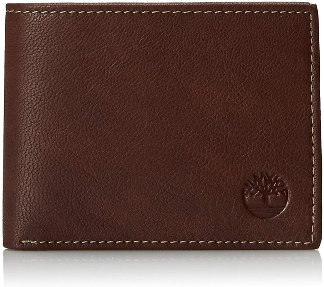 Timberland Men'S Blix Slimfold Leather Wallet, Brown, One Size