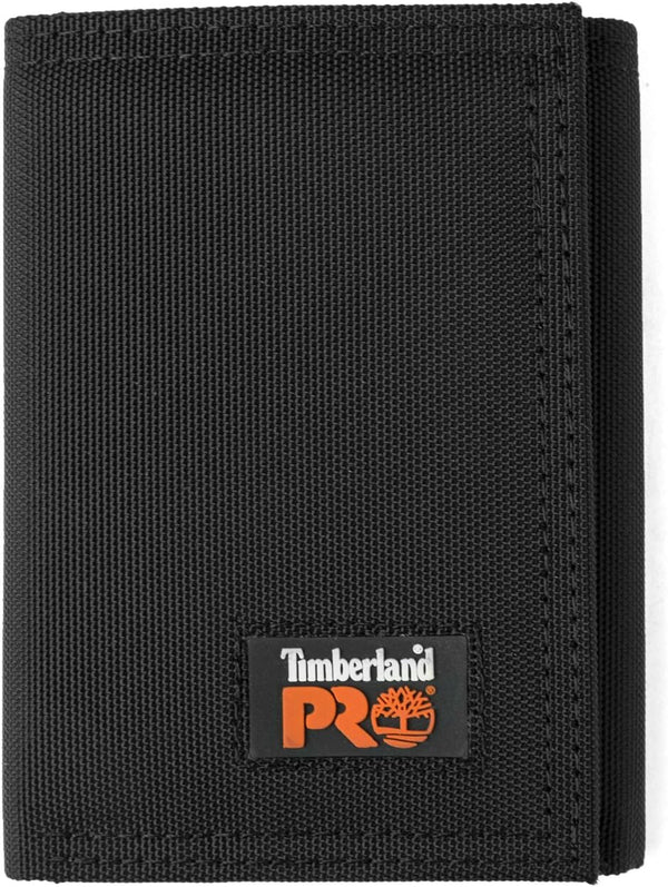 Timberland PRO Men'S Cordura Nylon RFID Trifold Wallet with ID Window