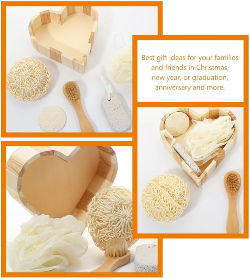 Skin Care Set Cleaning Tools Accessories Body Exfoliating Bath Shower Set Body Scrubber Bath Brush Toiletries Large Rope Loofah