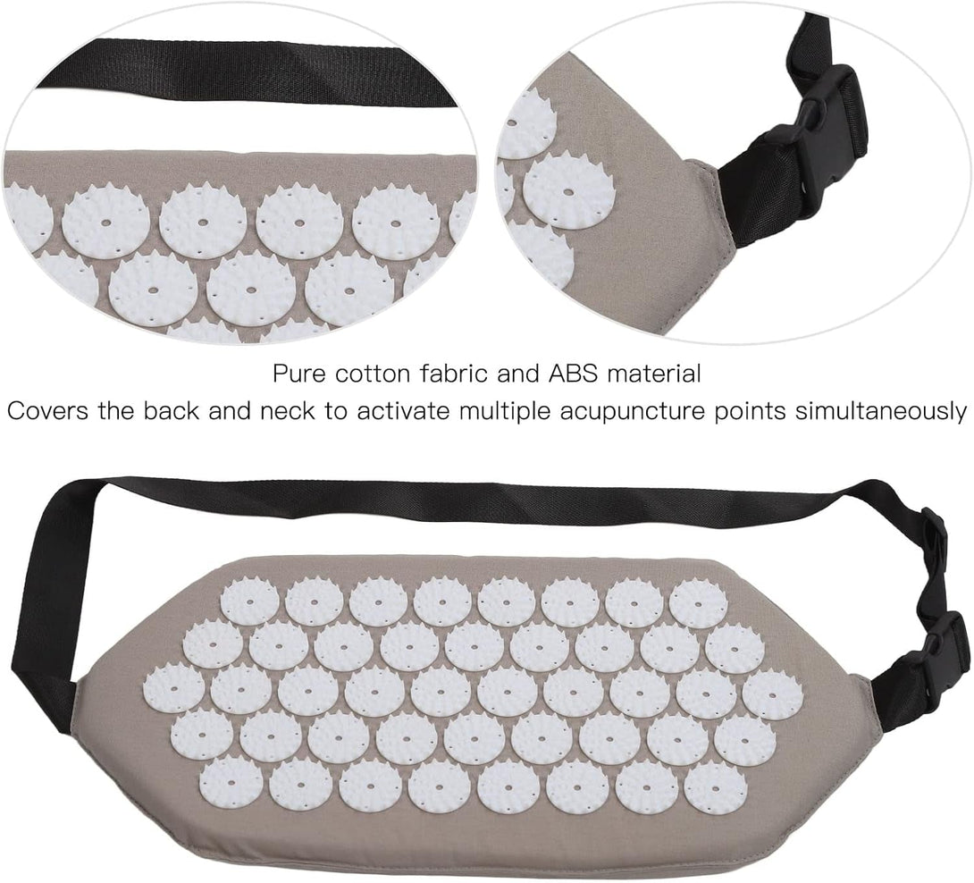 Acupressure Set, Acupressure Massage Belts Wrap Acupuncture Massage Belt Stress Reduce Pain Reduce Waist Acupuncture Mat for Home Outdoor Adults Women Man Back Pain Strap
