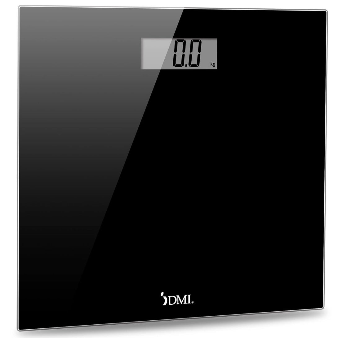 DMI Talking Digital Bathroom Scale for Body Weight, 440 Lb. Weight Capacity, Clinically Accurate Measurements, Heavy Duty Sleek Tempered Glass Body Weight Scale, Bathroom Scales for Weight, Black