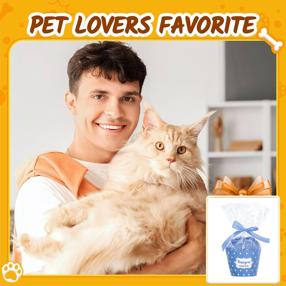 HAPPYPOP Cat Lover Gifts for Women Men - Funny Fuzzy Novelty Socks for Cat Mom Dad Animal Lovers