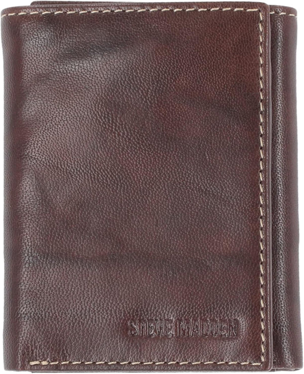 Steve Madden Men'S RFID Trifold Wallet with Id Window