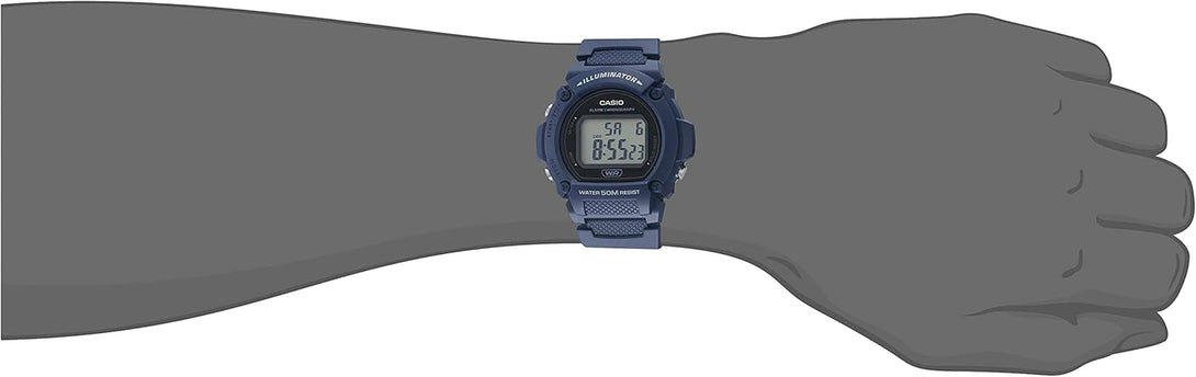 Casio W219H Series | Men’S Digital Watch | 50M WR | LED Illuminator | 100 SEC Chronograph | 1/100 SEC Stopwatch | Daily Alarm | Hourly Time Signal | Auto Calendar | 7 Year Battery