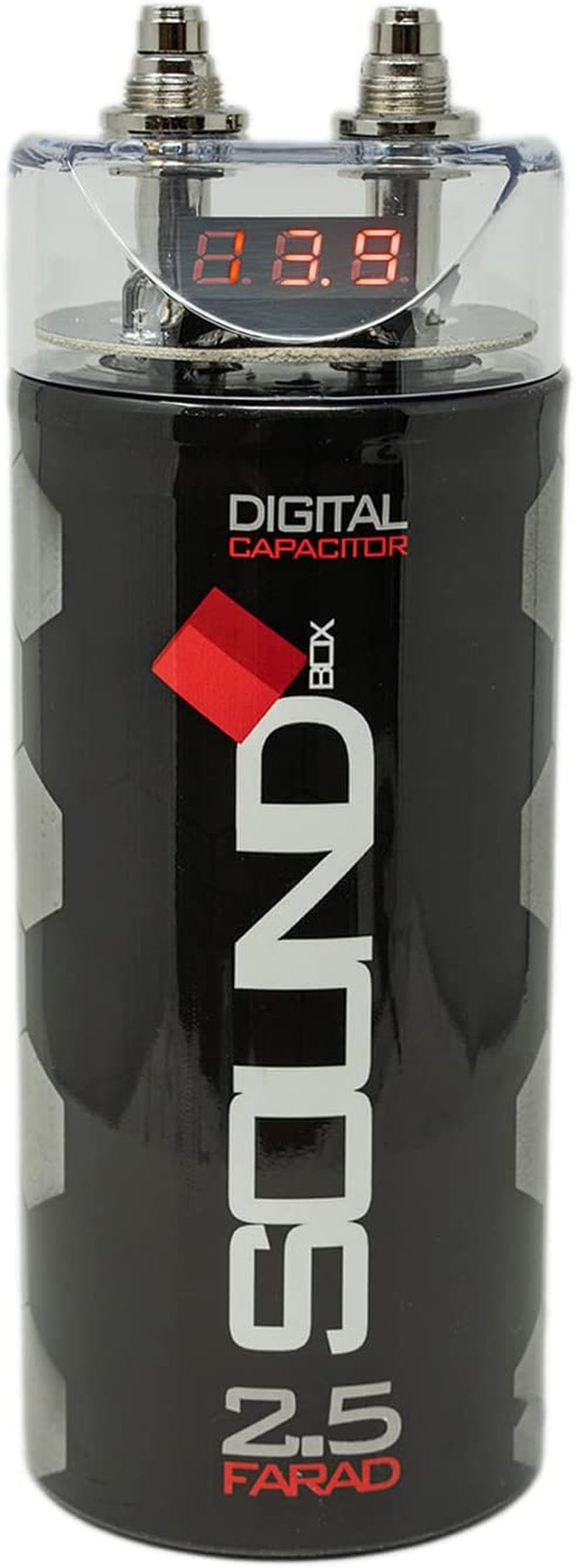 Soundbox SCAP2D, 2.5 Farad Digital Capacitor for Car Audio - 2500 Watts