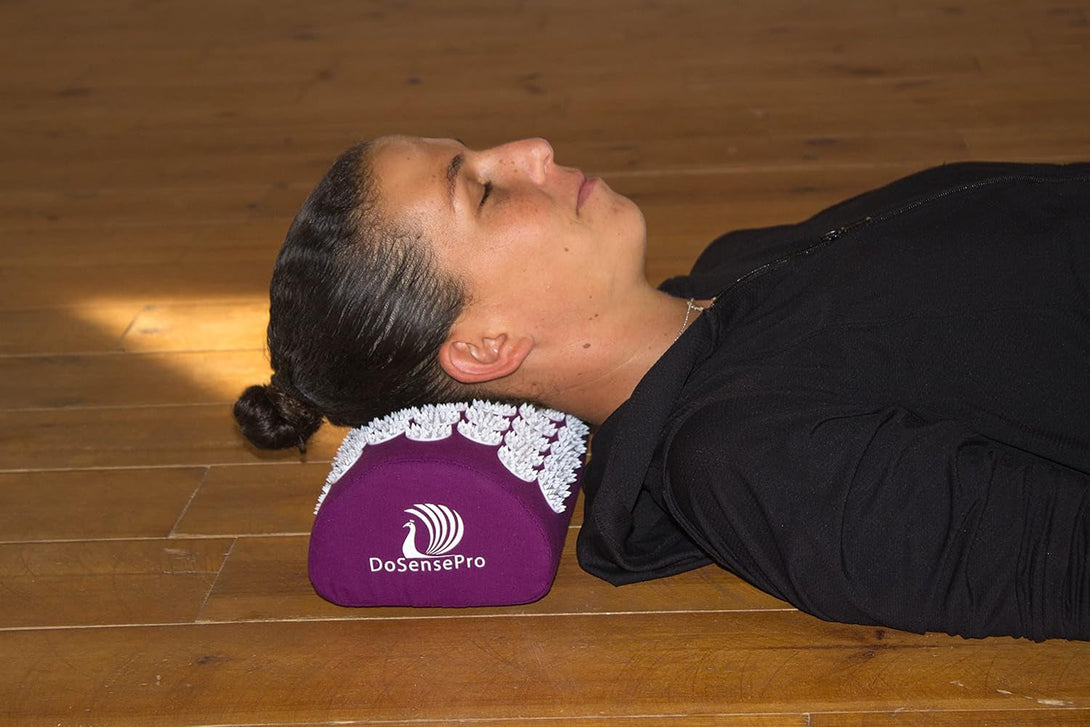 Acupressure Pillow - Acupuncture Massage Pillow for Neck Tension, Pain Relief, Headaches and Migraines - Ideal Shoulder, Head, Legs, Lower Back & Neck Pillow for Relaxation