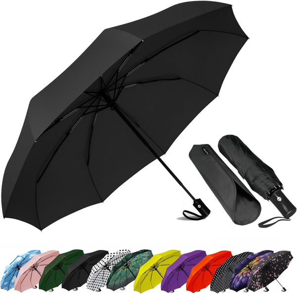 SIEPASA Windproof Travel Compact Umbrella-Automatic Umbrellas for Rain-Compact Folding Umbrella, Travel Umbrella Compact, Small Portable Windproof Umbrellas for Men Women Teenage.