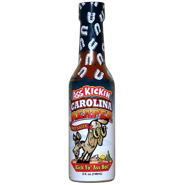 ASS KICKIN' Carolina Reaper Hot Sauce - 5 Oz - Premium Gourmet Hot Sauce for Chicken Wings and Breakfast Burritosâ€“Perfect Stocking Stuffers or Christmas Gifts for the Hot Sauce Fan-Try If You Dare!