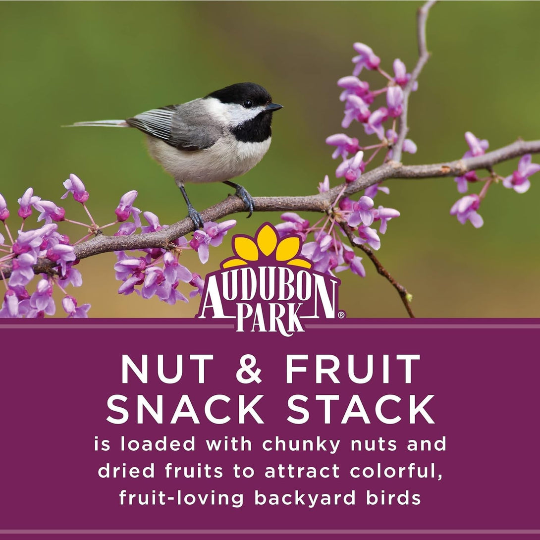 Audubon Park Nut & Fruit Snack Stack Wild Bird Food, Bird Seed Cake for outside Feeders, 6-Pack