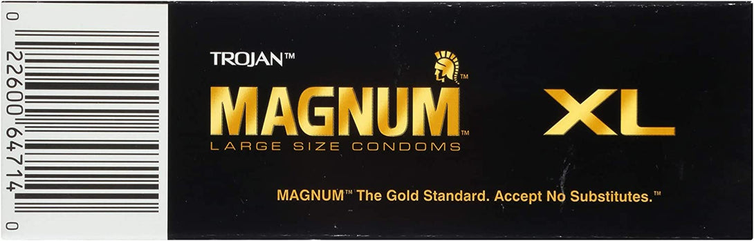 Trojan Magnum XL Large Size Lubricated Condoms - 12 Count