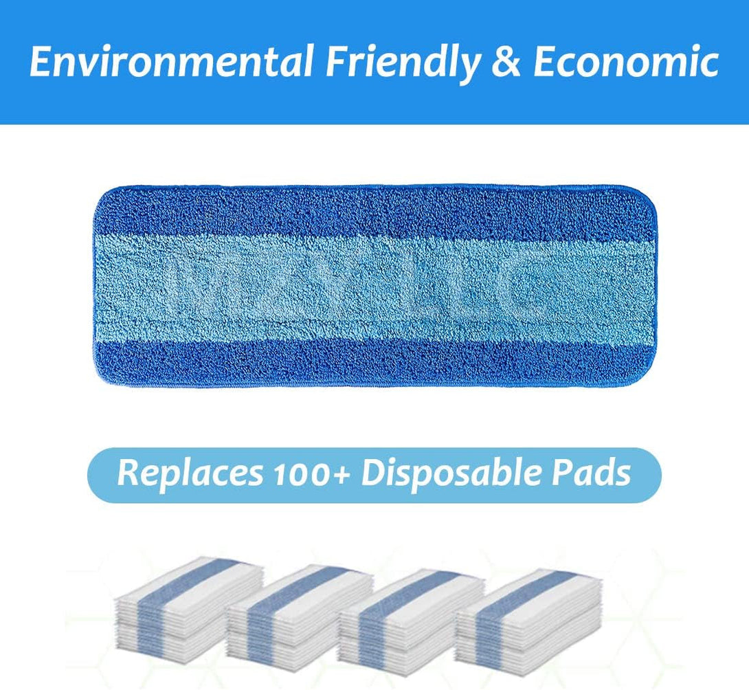 3 Pack for Bona Microfiber Cleaning Pad, Microfiber Mop Pads Compatible with Bona Mop for Bona Hardwood Floor Cleaner 18 Inch