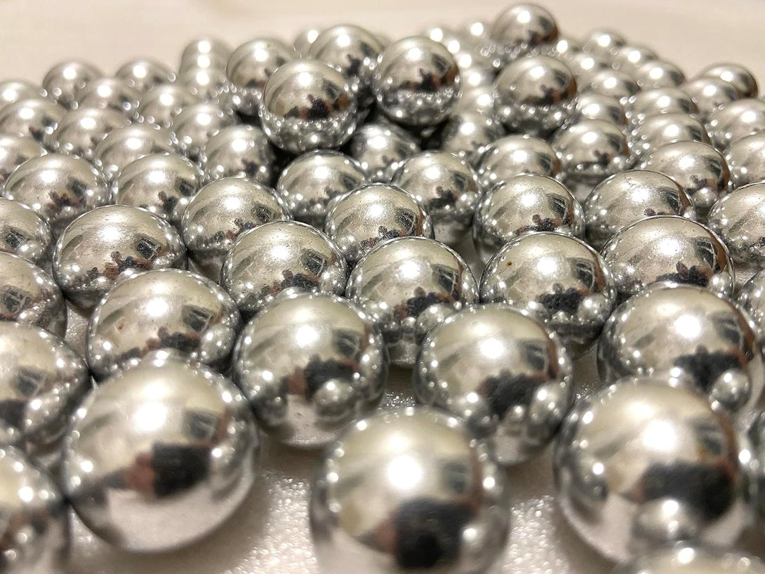 100 X 43 Cal Aluminum Balls for Self Defense and Target Practice, Solid Hard .43 Caliber Ammo Projectiles Paintball Fit for T4E Walther PPQ/ TPM1 and Glock17/G17 (Silver)