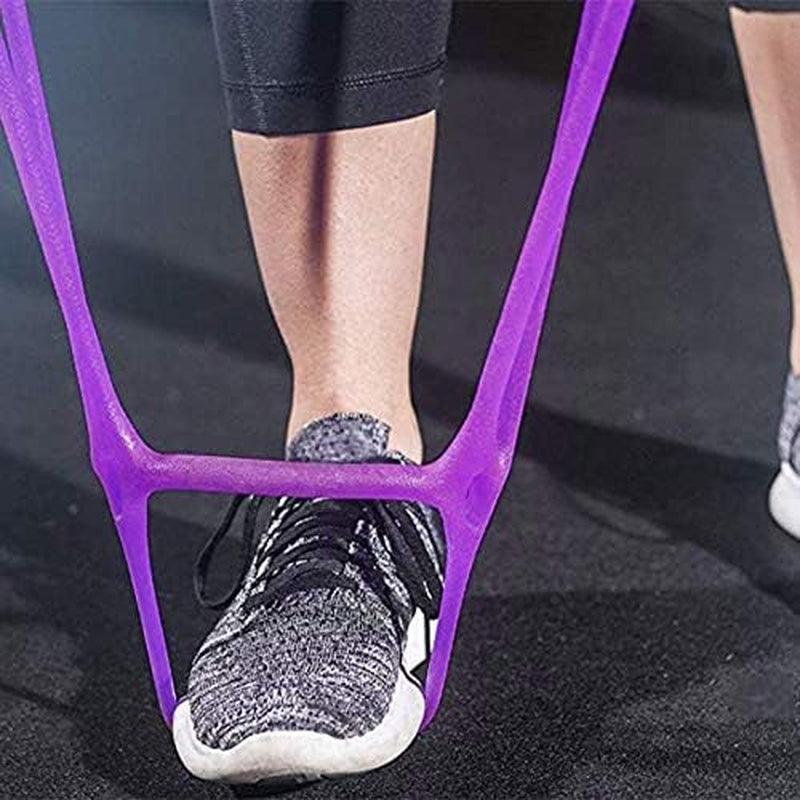 7 Ring Stretch Resistance Exercise Band, Miracle Miles Band, Yoga Stretching, Arm, Shoulders Foot, Leg Fitness Home Gym Physical Therapy Band