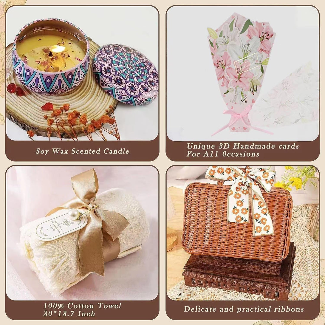 Birthday Gifts for Women,Happy Bath Set Relaxing Spa Gift Baskets Ideas for Women,Her,Mom, Sister, Coworker, Wife, Girlfriend, Daughter,Unique Mothers Day Gift for Mom,Get Well Soon Gifts Package,Birthday Gifts Ideas