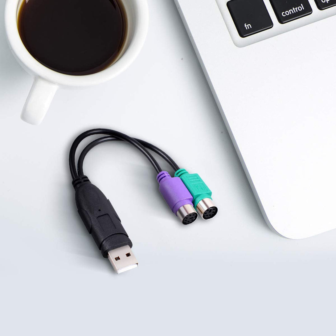 UCEC PS/2 to USB Adapter Converter for PS2 Keyboard Mouse