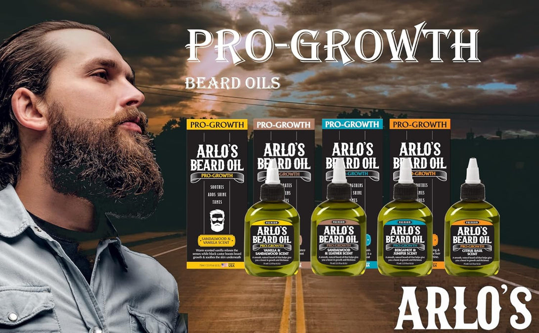 Arlo'S Pro Growth Beard Oil - Vanilla Sandalwood 2.5 Oz. - Promotes Beard Hair Growth