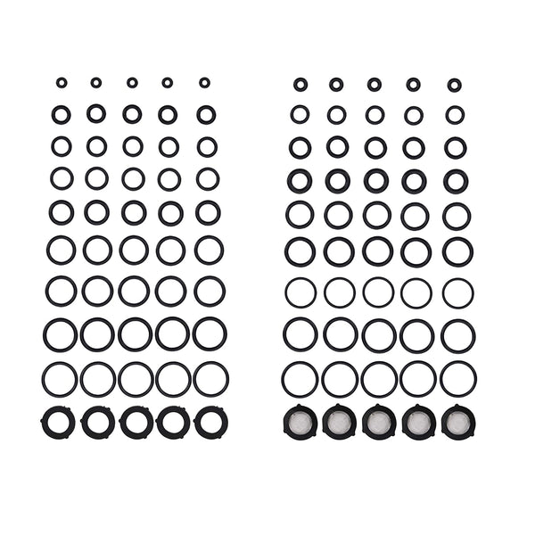 Tool Daily Pressure Washer O Rings Kit for Pump, Hose, Gun, Wand, Coupler, Adapter, Nozzle, 18 Sizes, 100 Pieces