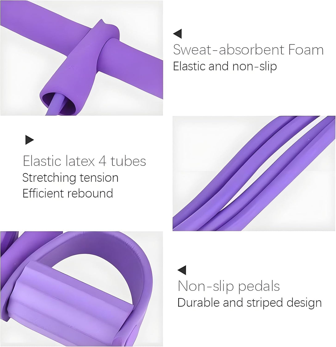 21 Fitness Resistance Bands-4 Tube Pedal Ankle Puller 2025 Upgrade Stretch Bands for Exercise Sit up Exercise Equipment AB Training Auxiliary Device Workout Equipment for Women Men